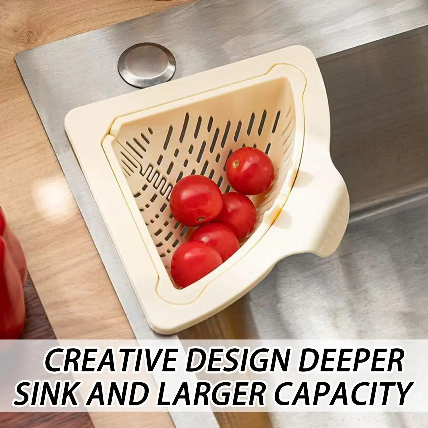 Magnetic Silicone Sink Corner Strainer Basket