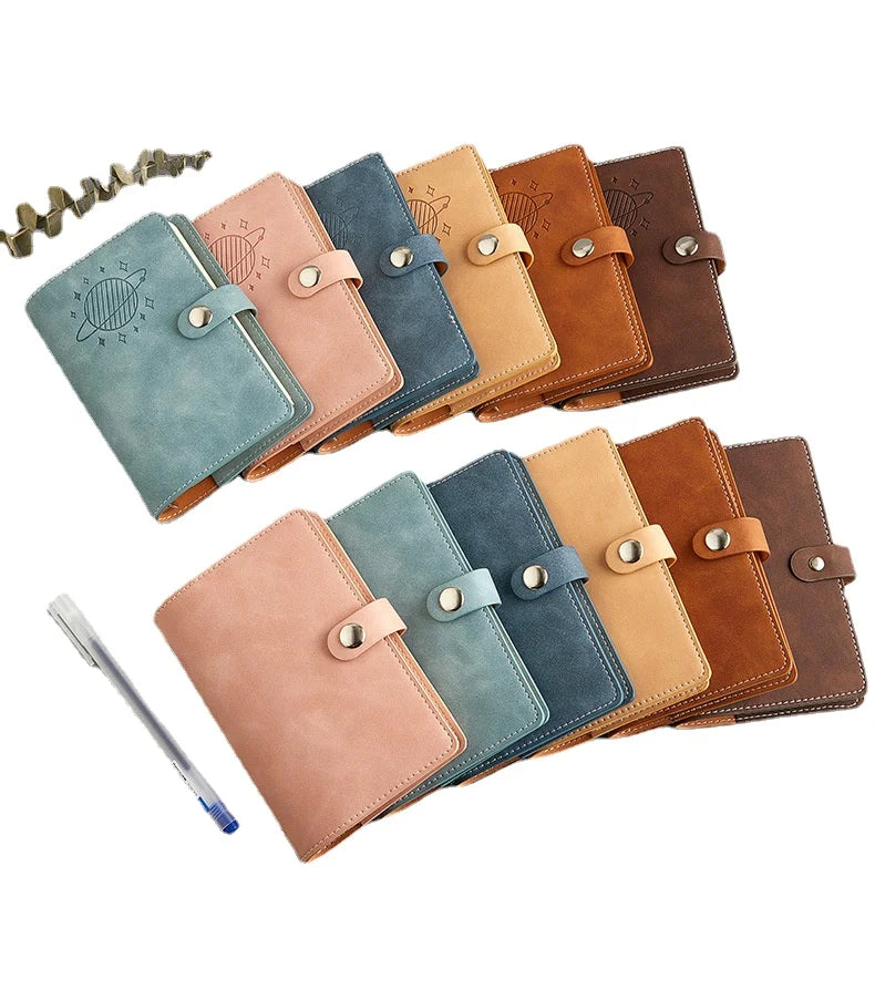 A7 PU Leather 6-Ring Binder Notebook Cover