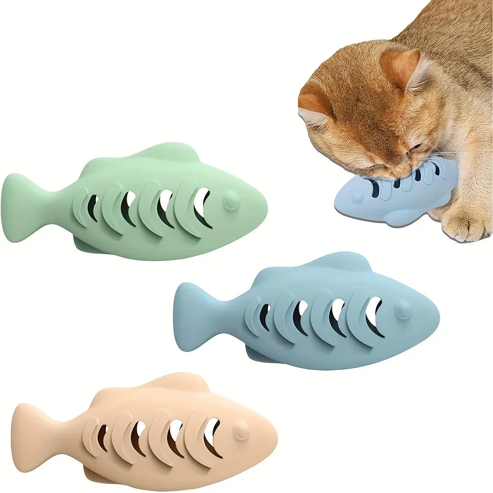 Octopus Silicone Cat Chew Toy with Treat Puzzle Feeder