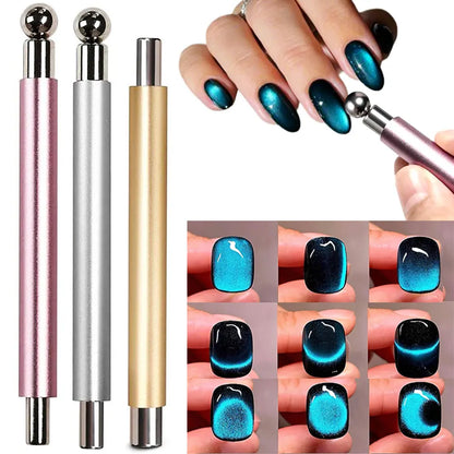 Double Head Cat Eye Nail Magnetic Pen