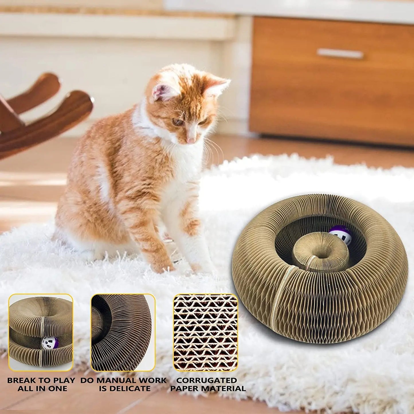 Magic Cat Scratch Ball Board Toy