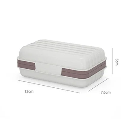 Travel Soap Box with Draining Tray & Lid