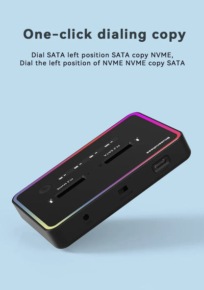 Dual M.2 NVMe & SATA SSD Docking Station with Offline Clone
