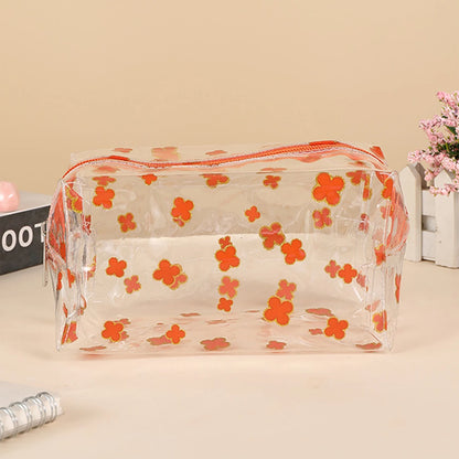 Clear Glitter Four Leaf Clover Pencil Case