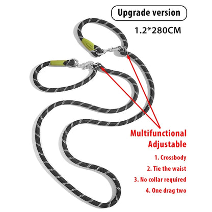 Reflective Hands-Free Dog Leash