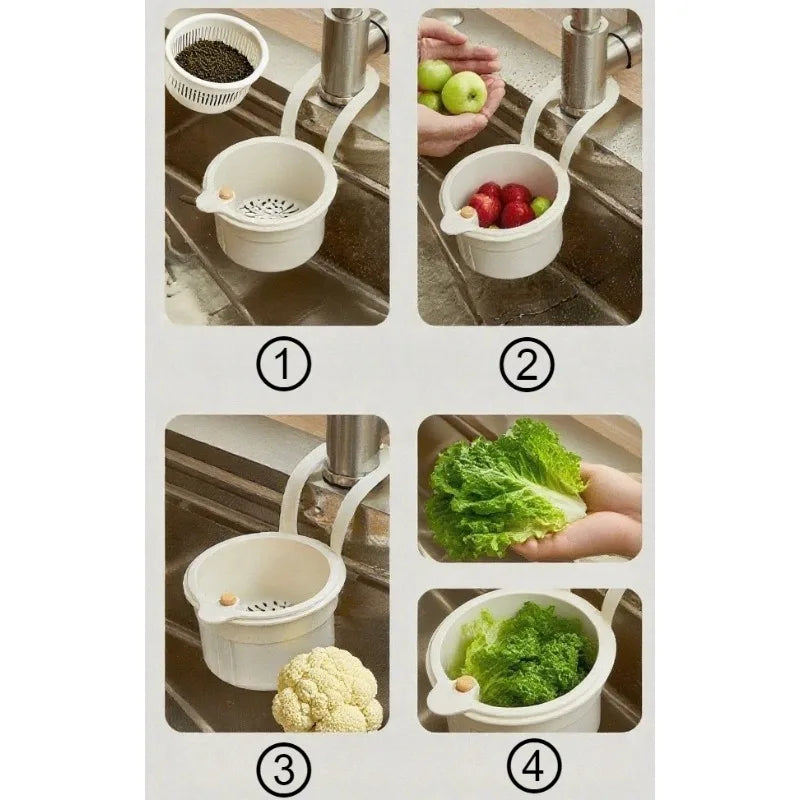 Hanging Sink Drain Basket & Food Strainer