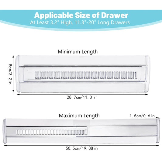 Adjustable Clear Drawer Dividers Organizer