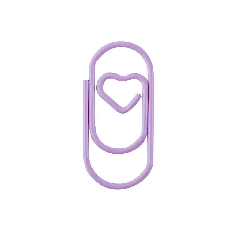 Macaron Heart Paper Clips Set