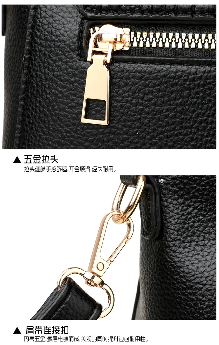 Large Capacity Leather Crossbody Handbag for Women