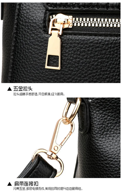 Large Capacity Leather Crossbody Handbag for Women