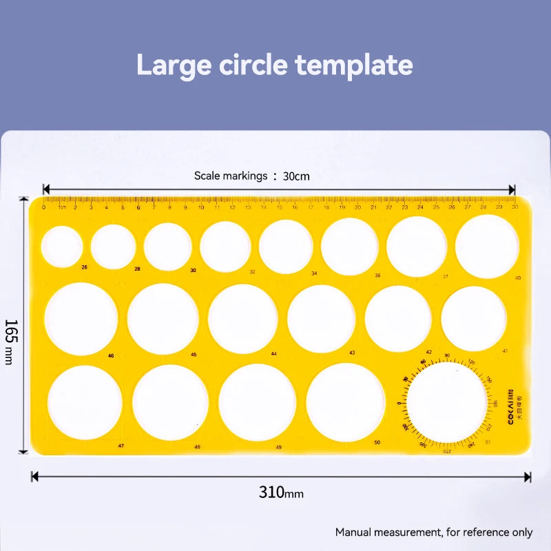 Circle & Oval Geometry Template Ruler Set