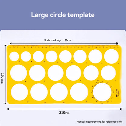 Circle & Oval Geometry Template Ruler Set