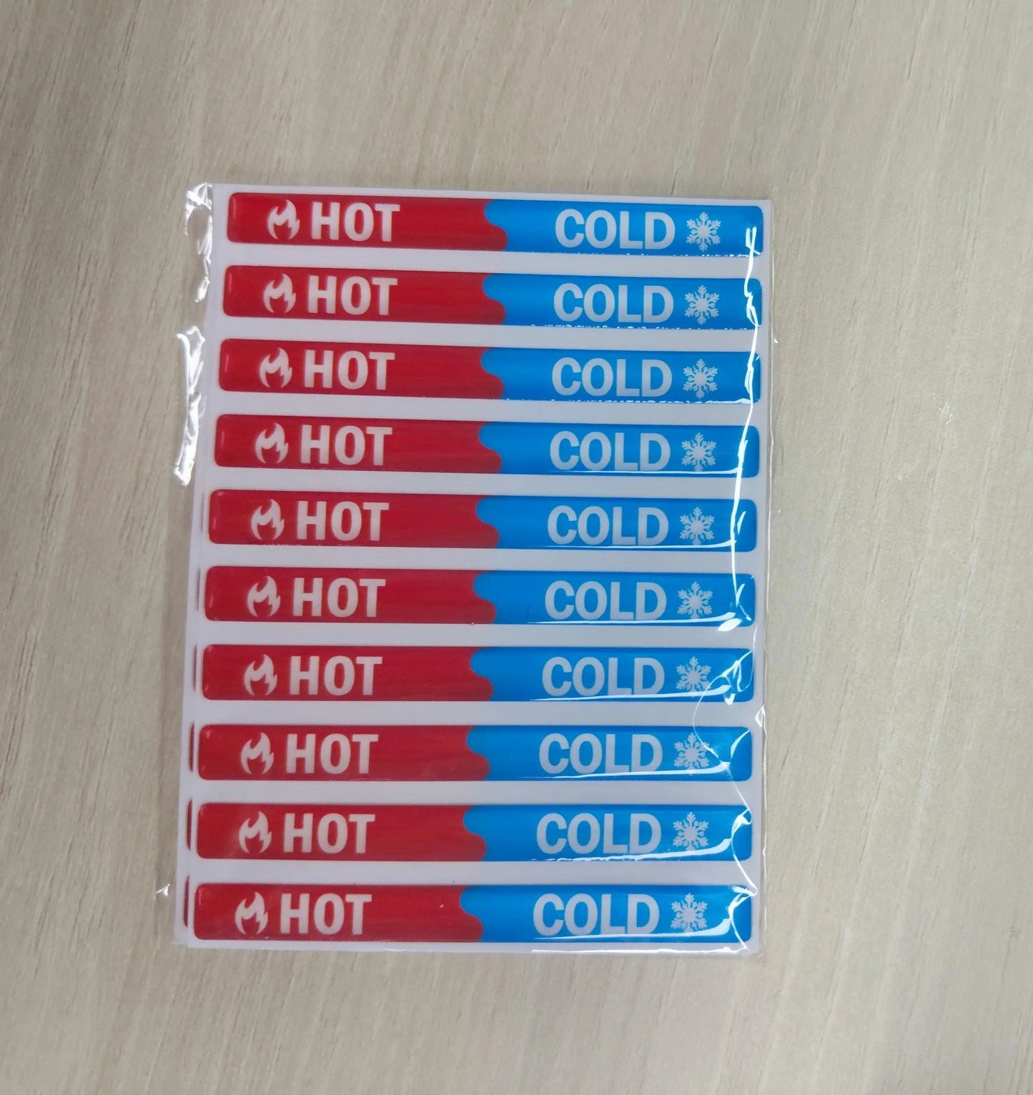 3D Hot & Cold Water Faucet Indicator Stickers