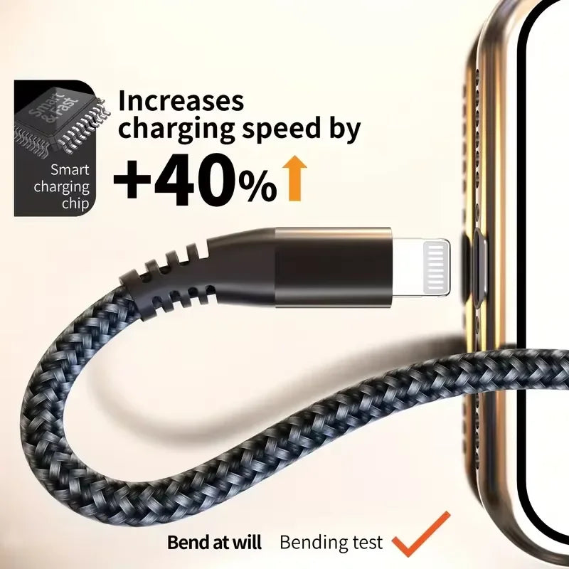 USB-C to Lightning Braided Fast Charging Cable