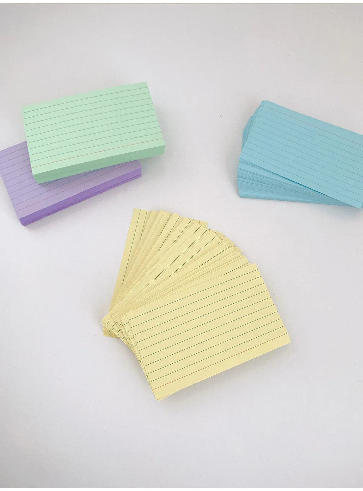Colorful Index Flash Cards for Studying & Memorization