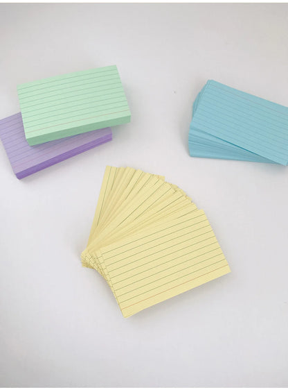 Colorful Index Flash Cards for Studying & Memorization