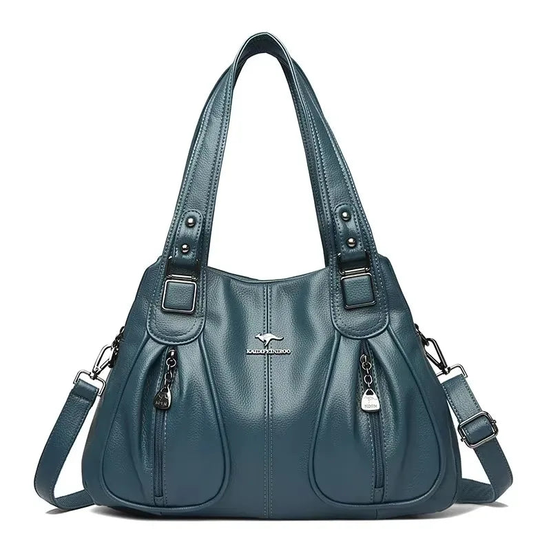 Large Capacity Women’s Leather Tote Handbag