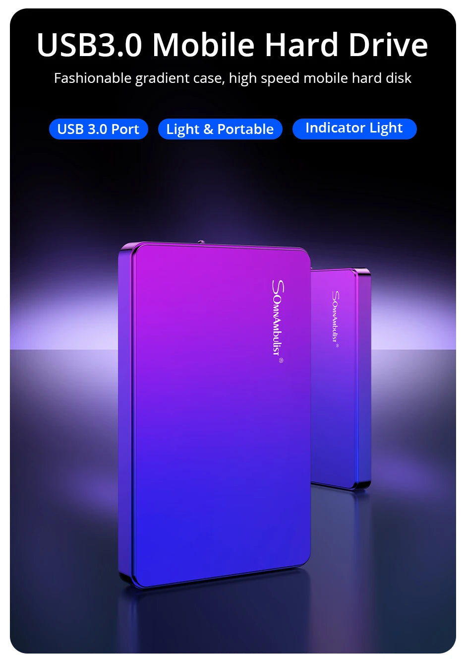 2.5” USB 3.0 External HDD for PC, Mac, PS4, PS5 & Xbox