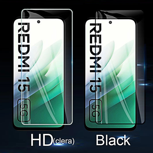 4Pcs Tempered Glass Screen Protector for Redmi 15