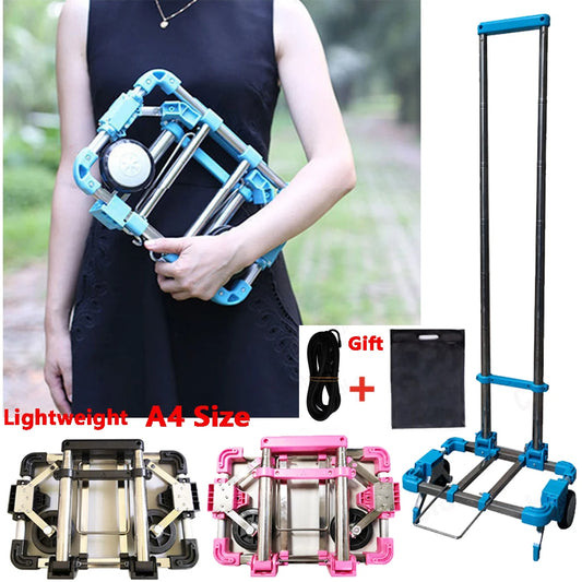 Lightweight Folding Luggage Cart with 2 Wheels