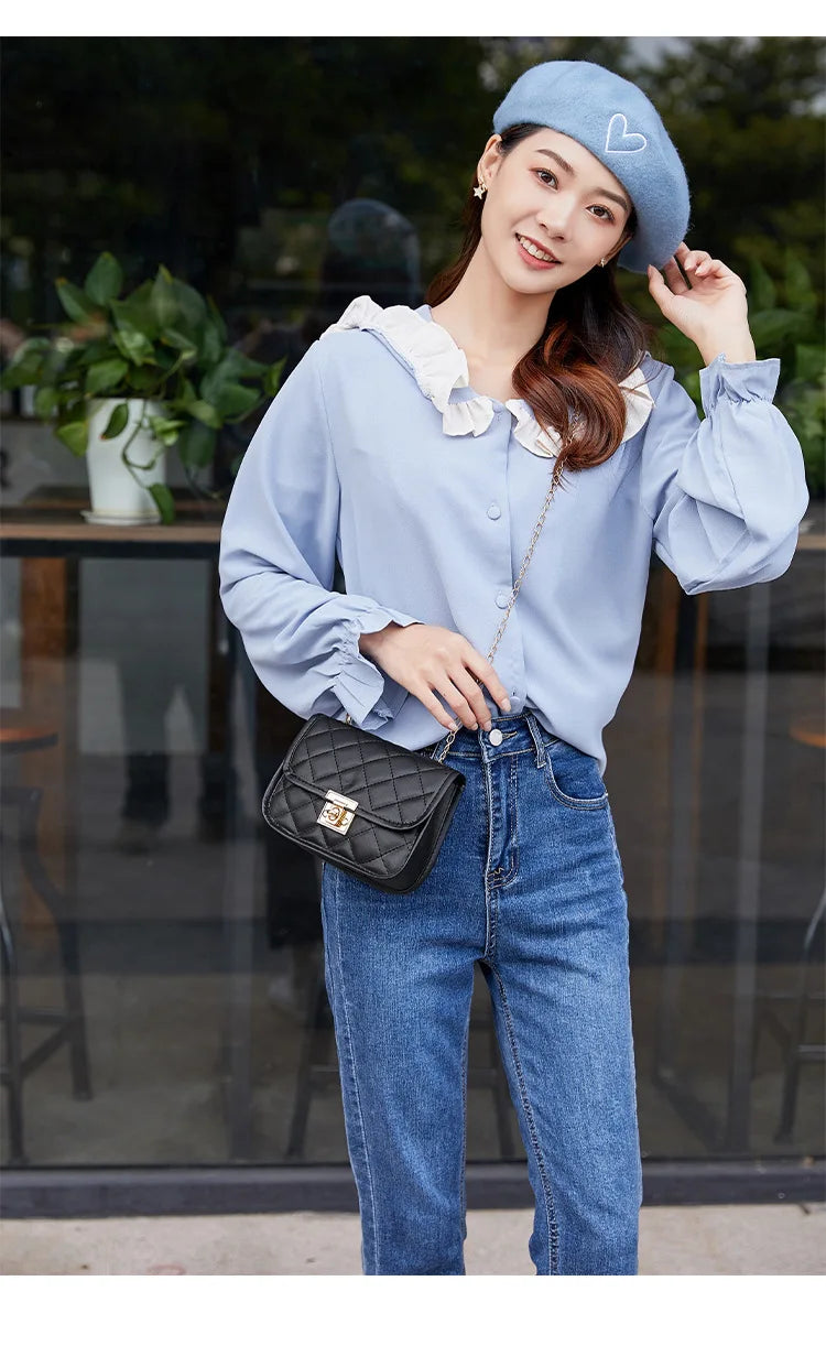 Quilted Chain Crossbody Bag