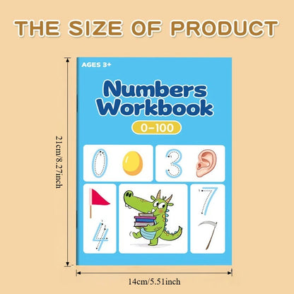 0–100 Number Tracing Practice Workbook