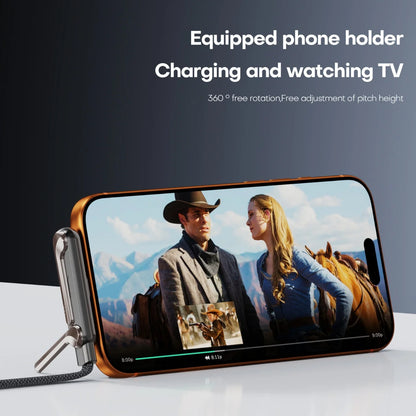 240W PD Fast Charging USB-C to USB-C Cable with Phone Stand