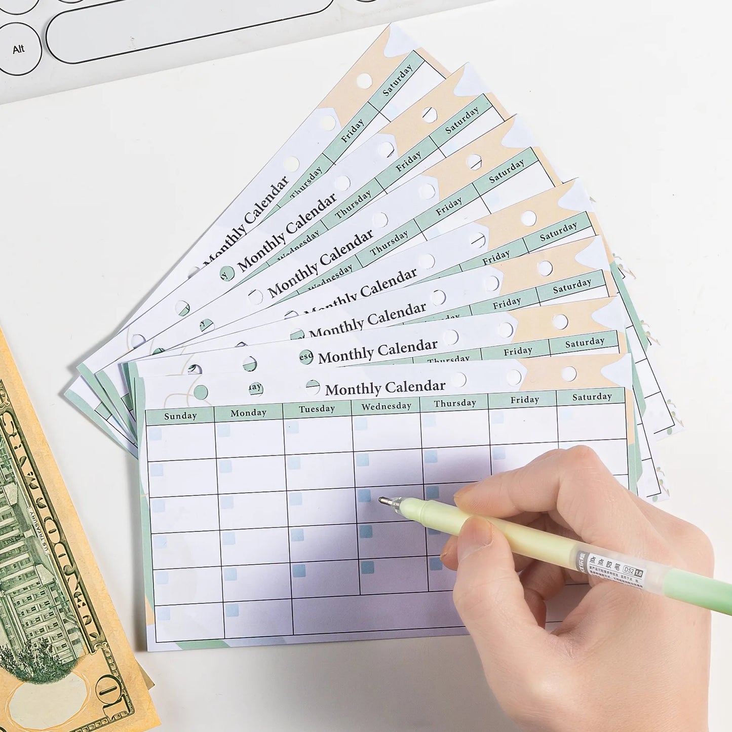 Practical Household Accessory – A6 Colorful Loose Leaf Notebook Refill – pp