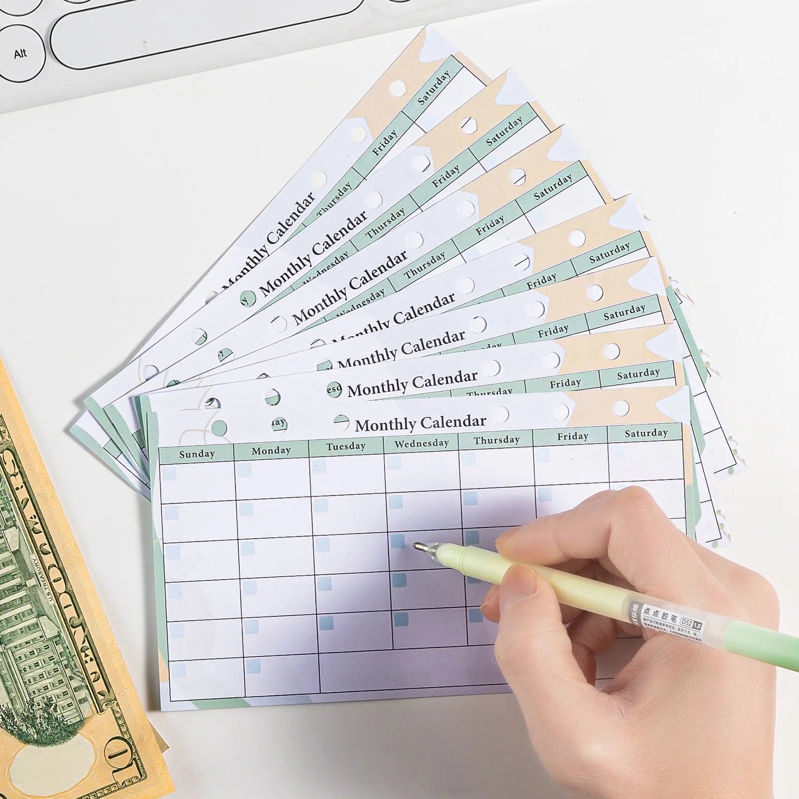 Practical Household Accessory – A6 Colorful Loose Leaf Notebook Refill – pp