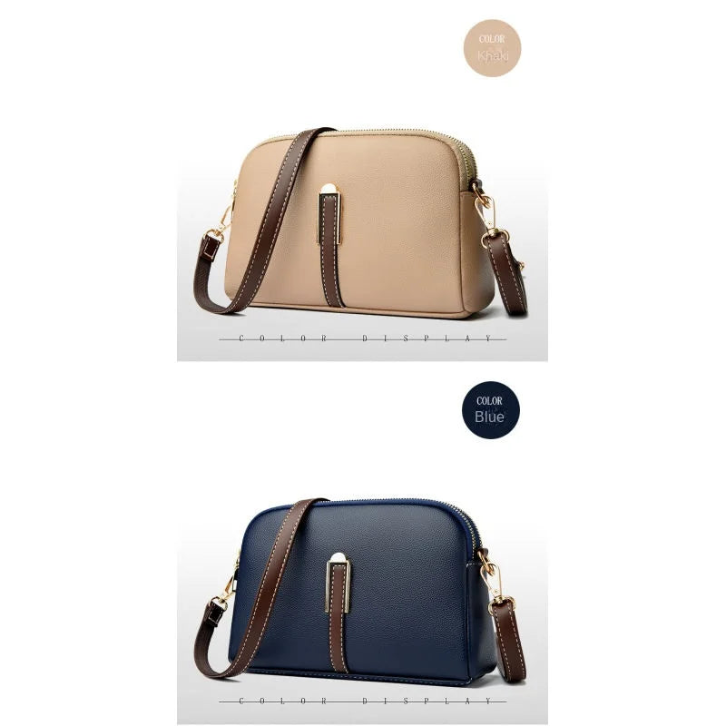 Women’s Genuine Cowhide Leather Crossbody Messenger Bag