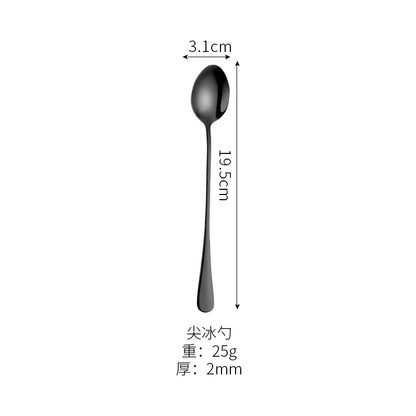 Black Stainless Steel Cutlery Set
