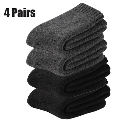 4 Pairs Winter Thermal Wool Socks