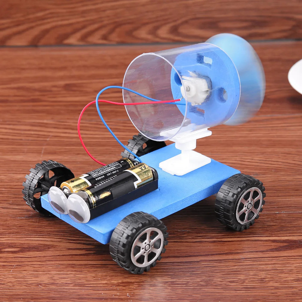 Wooden Electric Powered Eat Coin Robot DIY Model Educational Technology Kit Toy