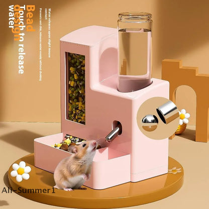 2-in-1 Automatic Hamster Feeder & Water Dispenser
