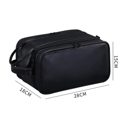 Travel PU Leather Toiletry Organizer Bag