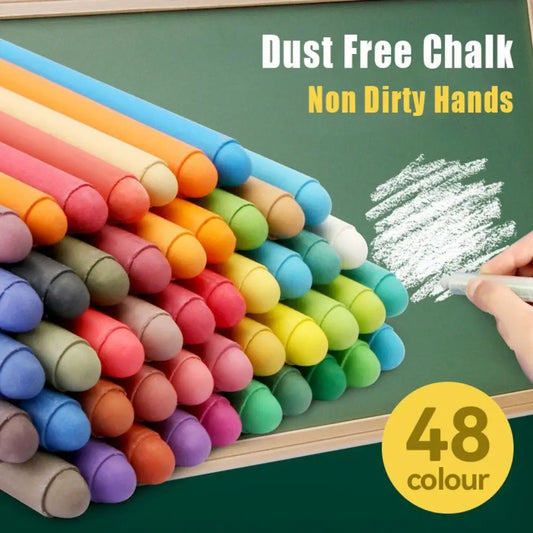 Dust-Free Water-Soluble Colored Chalk Set