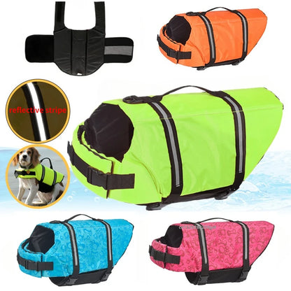 Reflective Dog Life Jacket Adjustable Swimming Safety Vest