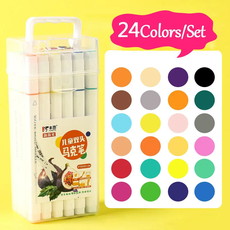 24-80 Colors Art Oily Marker Pen Set