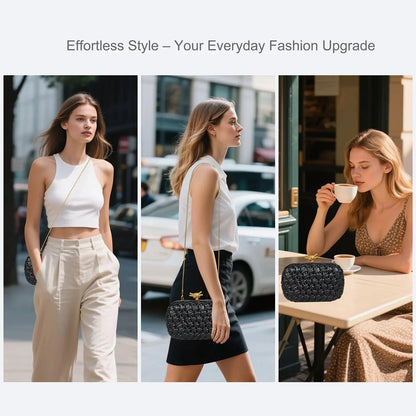 Handwoven Woven Evening Clutch Bag