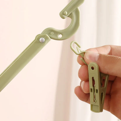 Portable Folding Travel Hanger with Sock Clips