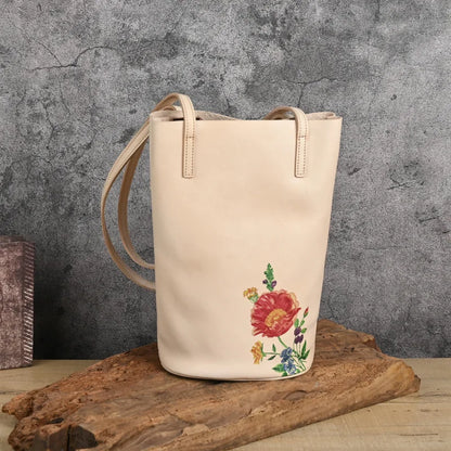 Johnature Genuine Cowhide Leather Shoulder Bag