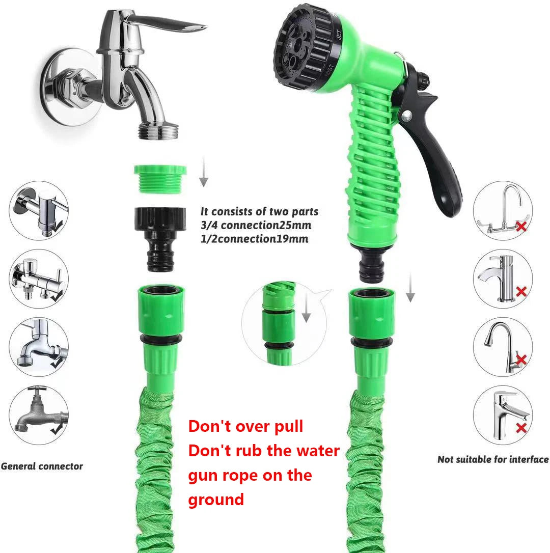 Expandable Garden Hose with Spray Gun