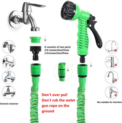 Expandable Garden Hose with Spray Gun