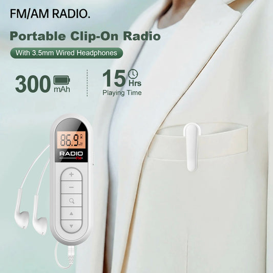 Portable Digital FM Pocket Radio with LCD Display