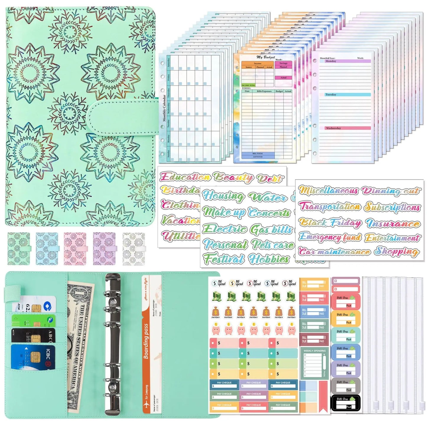 A6 Budget Planner Binder Set