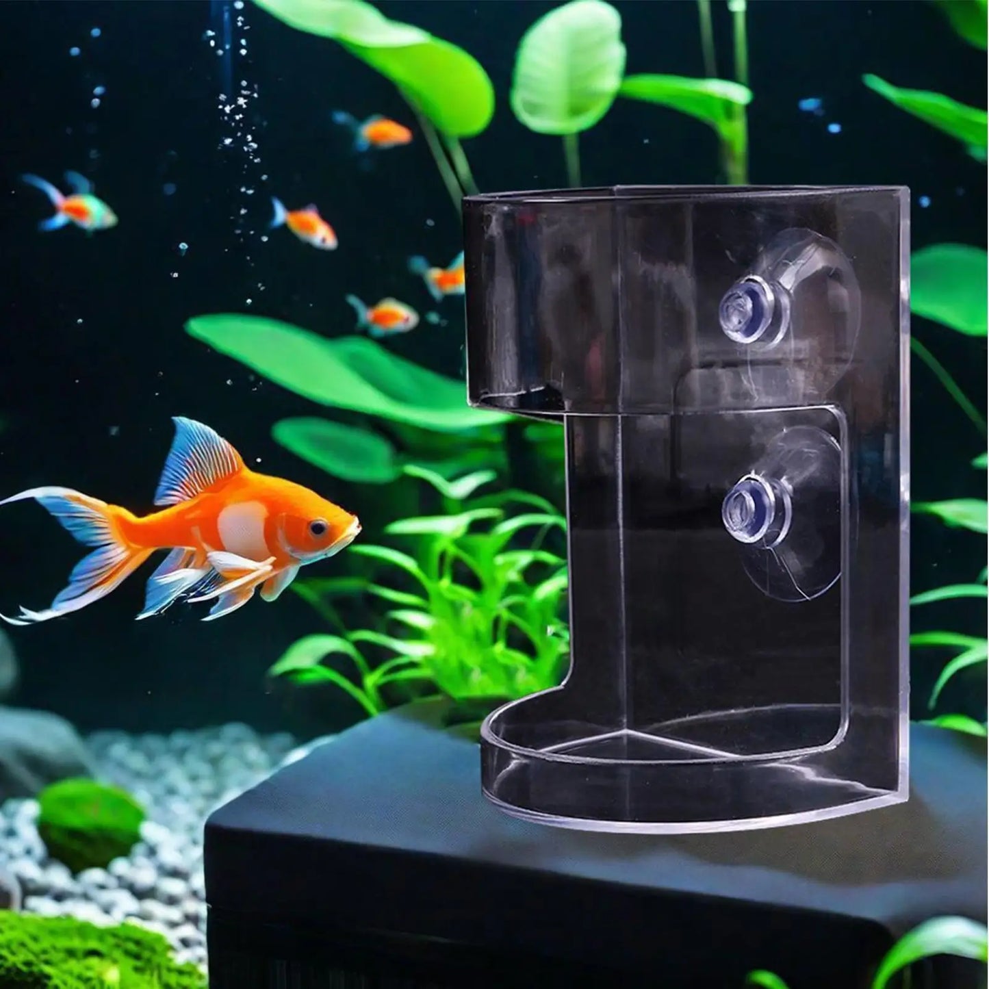 Transparent Aquarium Feeding Ring & Food Dish
