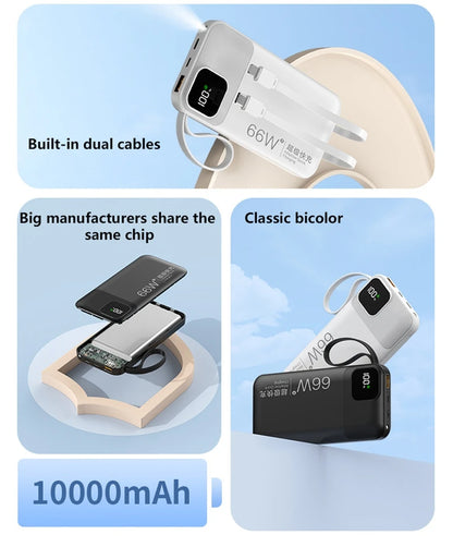 Portable High-Capacity Power Bank with Digital Display