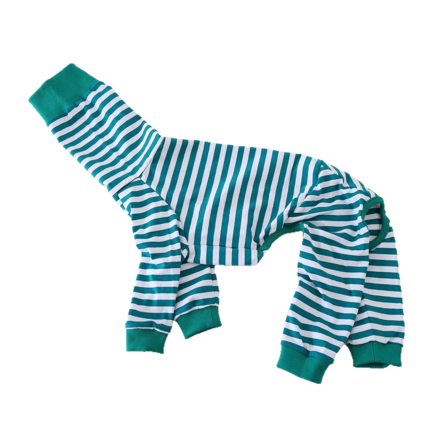 Striped Cotton Dog Pajamas for Italian Greyhounds & Whippets