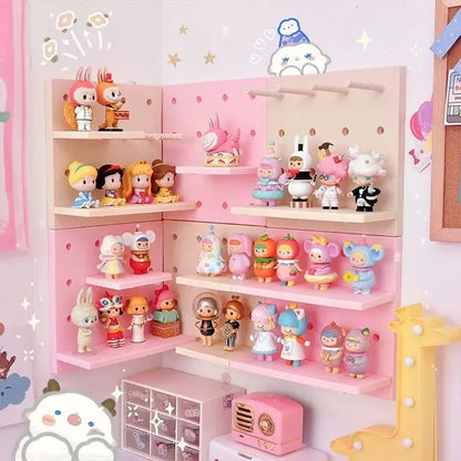 Wall-Mounted Pegboard Storage Shelf