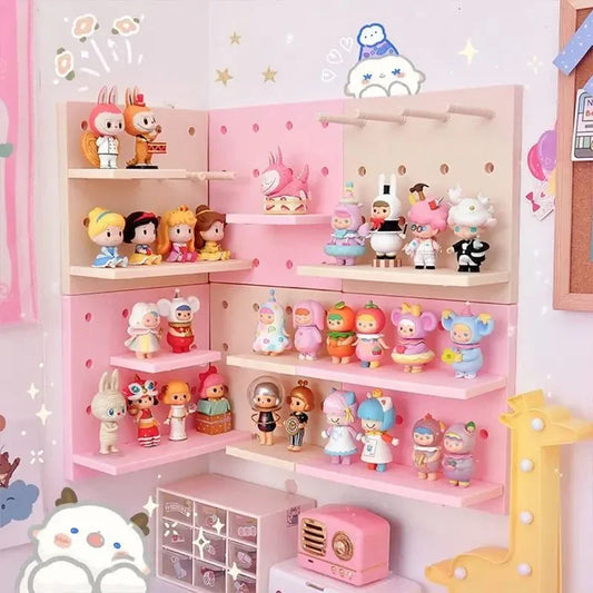 Wall-Mounted Pegboard Storage Shelf